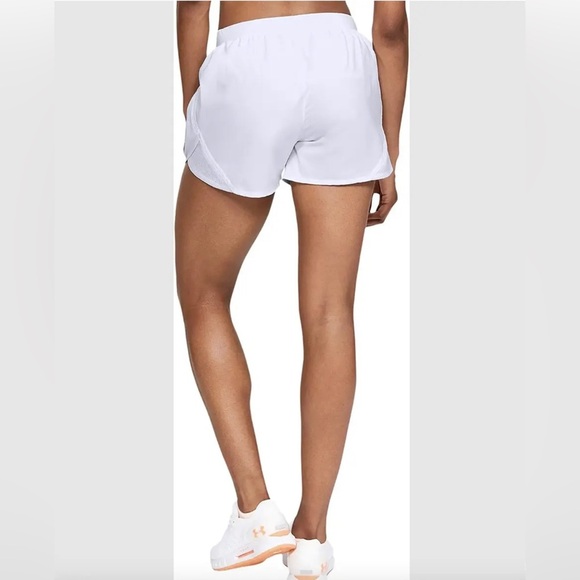SOLD‼️ NWT Under Armour Fly-By 2.0 Training Shorts White Logo - Picture 7 of 9